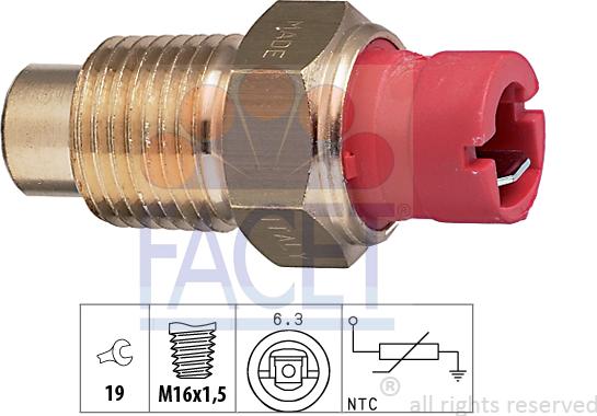 FACET 7.3132 - Датчик, температура на охладителната течност vvparts.bg