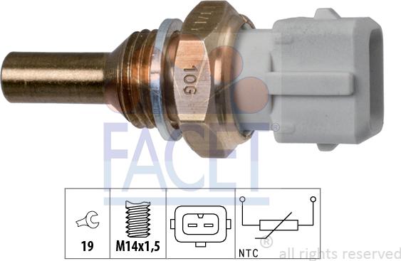 FACET 7.3126 - Датчик, температура на охладителната течност vvparts.bg