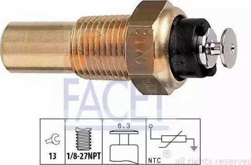 FACET 7.3170 - Датчик, температура на охладителната течност vvparts.bg