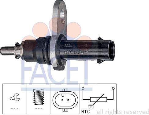 FACET 7.3356 - Датчик, темература на маслото vvparts.bg