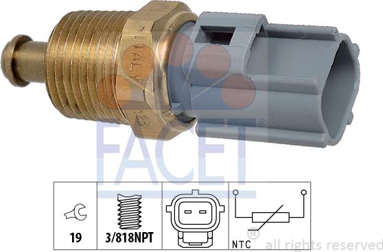 FACET 7.3363 - Датчик, темература на маслото vvparts.bg