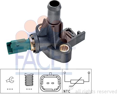 FACET 7.3318 - Датчик, температура на охладителната течност vvparts.bg