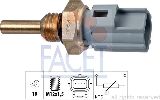 FACET 7.3334 - Датчик, температура на охладителната течност vvparts.bg