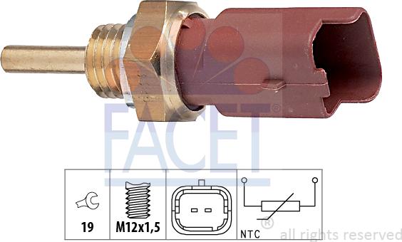 FACET 7.3326 - Датчик, температура на охладителната течност vvparts.bg