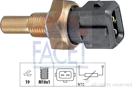 FACET 7.3255 - Датчик, темература на маслото vvparts.bg