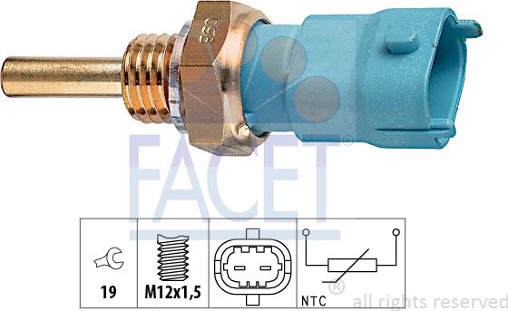 FACET 7.3239 - Датчик, темература на маслото vvparts.bg