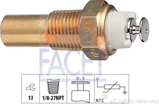 FACET 7.3235 - Датчик, температура на охладителната течност vvparts.bg