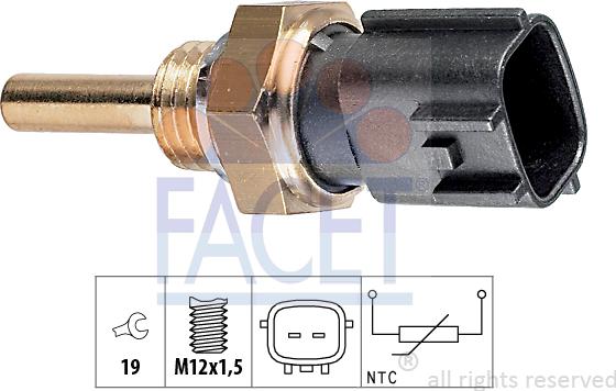 FACET 7.3225 - Датчик, темература на маслото vvparts.bg