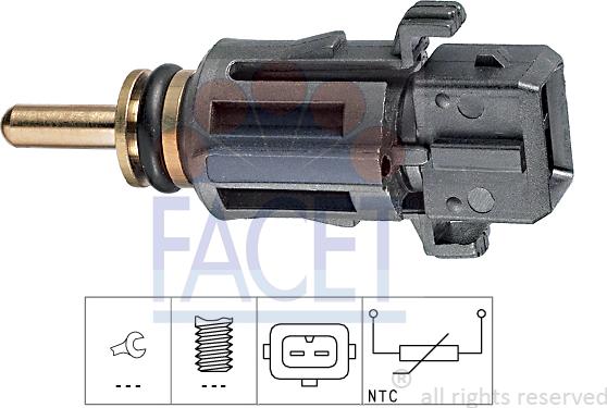 FACET 7.3279 - Датчик, температура на охладителната течност vvparts.bg