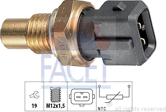 FACET 7.3270 - Датчик, температура на охладителната течност vvparts.bg