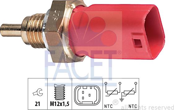 FACET 7.3271 - Датчик, температура на охладителната течност vvparts.bg