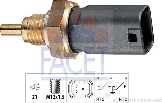 FACET 7.3273 - Датчик, температура на охладителната течност vvparts.bg