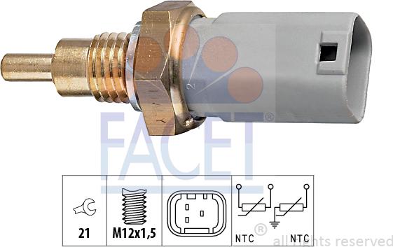 FACET 7.3277 - Датчик, температура на охладителната течност vvparts.bg