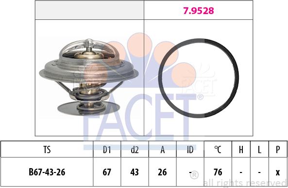 FACET 7.7996 - Термостат, охладителна течност vvparts.bg