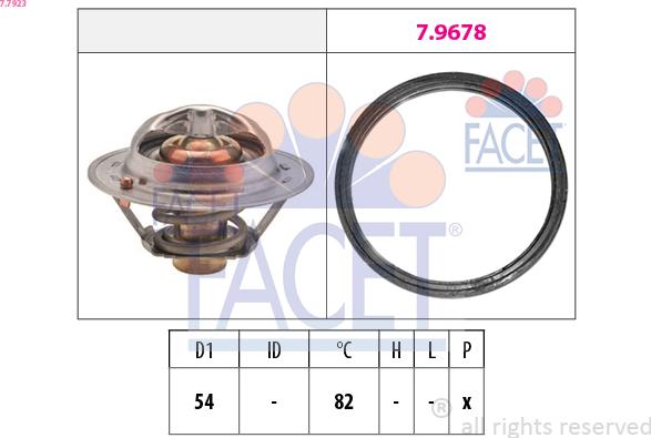 FACET 7.7923 - Термостат, охладителна течност vvparts.bg