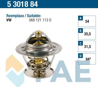 FAE 5301884 - Термостат, охладителна течност vvparts.bg