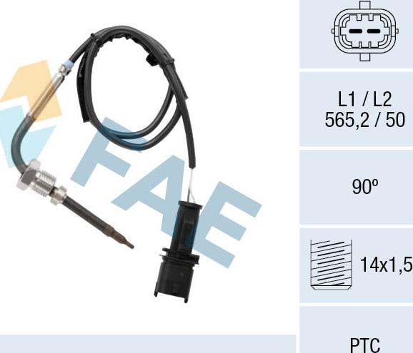 FAE 68074 - Датчик, температура на изгорелите газове vvparts.bg