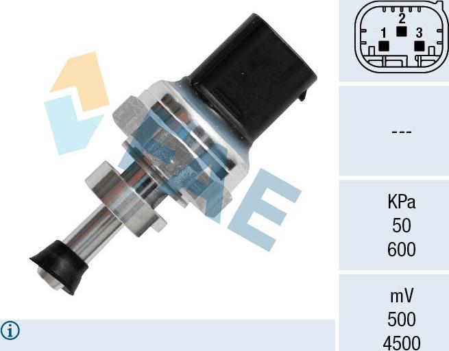 FAE 16154 - Сензор, налягане изпускателен колектор vvparts.bg