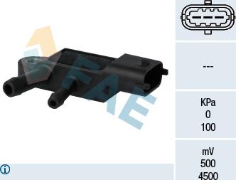 FAE 16105 - Сензор, налягане изпускателен колектор vvparts.bg