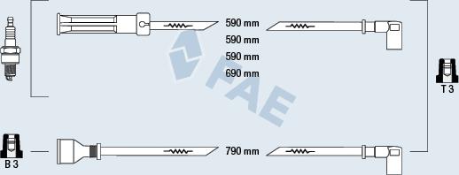 FAE 85410 - Комплект запалителеи кабели vvparts.bg