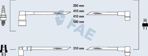 FAE 85470 - Комплект запалителеи кабели vvparts.bg
