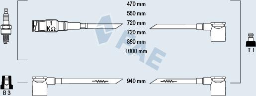 FAE 85050 - Комплект запалителеи кабели vvparts.bg