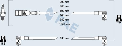 FAE 85070 - Комплект запалителеи кабели vvparts.bg