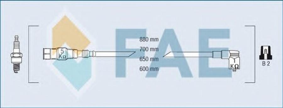 FAE 85876 - Комплект запалителеи кабели vvparts.bg