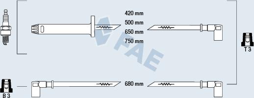 FAE 85710 - Комплект запалителеи кабели vvparts.bg