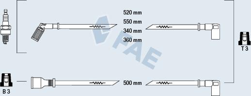 FAE 85780 - Комплект запалителеи кабели vvparts.bg