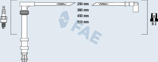 FAE 86050 - Комплект запалителеи кабели vvparts.bg