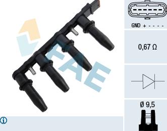 FAE 80291 - Запалителна бобина vvparts.bg