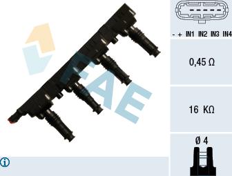 FAE 80257 - Запалителна бобина vvparts.bg