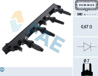 FAE 80278 - Запалителна бобина vvparts.bg