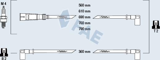 FAE 83950 - Комплект запалителеи кабели vvparts.bg