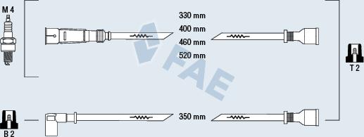 FAE 83960 - Комплект запалителеи кабели vvparts.bg