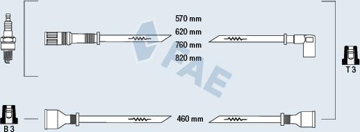 FAE 83400 - Комплект запалителеи кабели vvparts.bg