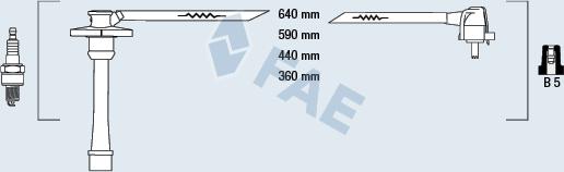 FAE 83581 - Комплект запалителеи кабели vvparts.bg