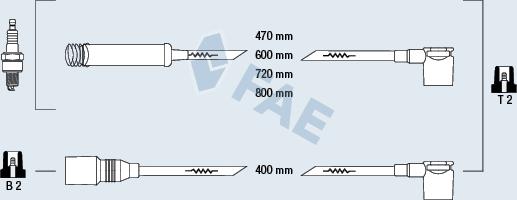 FAE 83570 - Комплект запалителеи кабели vvparts.bg