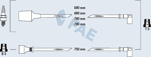 FAE 83750 - Комплект запалителеи кабели vvparts.bg