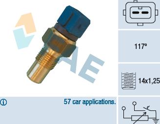 FAE 34440 - Датчик, температура на охладителната течност vvparts.bg