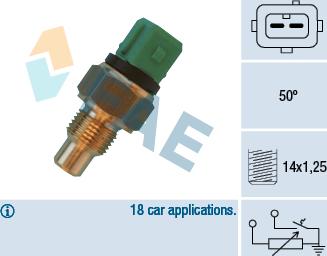 FAE 34430 - Датчик, температура на охладителната течност vvparts.bg