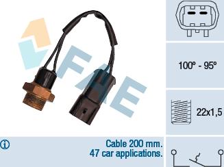 FAE 36220 - Термошалтер, вентилатор на радиатора vvparts.bg