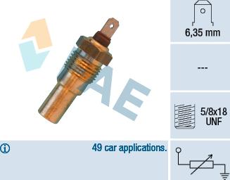 FAE 31690 - Датчик, температура на охладителната течност vvparts.bg