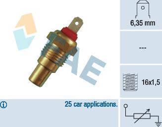 FAE 31330 - Датчик, температура на охладителната течност vvparts.bg