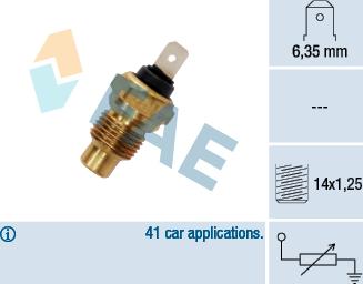 FAE 31280 - Датчик, температура на охладителната течност vvparts.bg