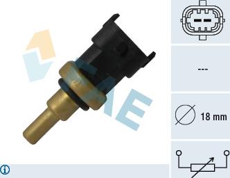 FAE 33495 - Датчик, температура на охладителната течност vvparts.bg