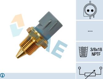 FAE 33430 - Датчик, температура на охладителната течност vvparts.bg