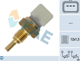 FAE 33356 - Датчик, температура на охладителната течност vvparts.bg