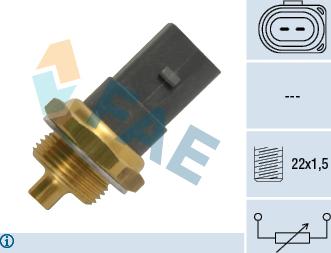 FAE 33786 - Датчик, температура на охладителната течност vvparts.bg